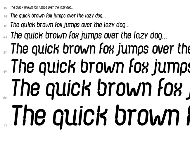 Nexus FPS font waterfall